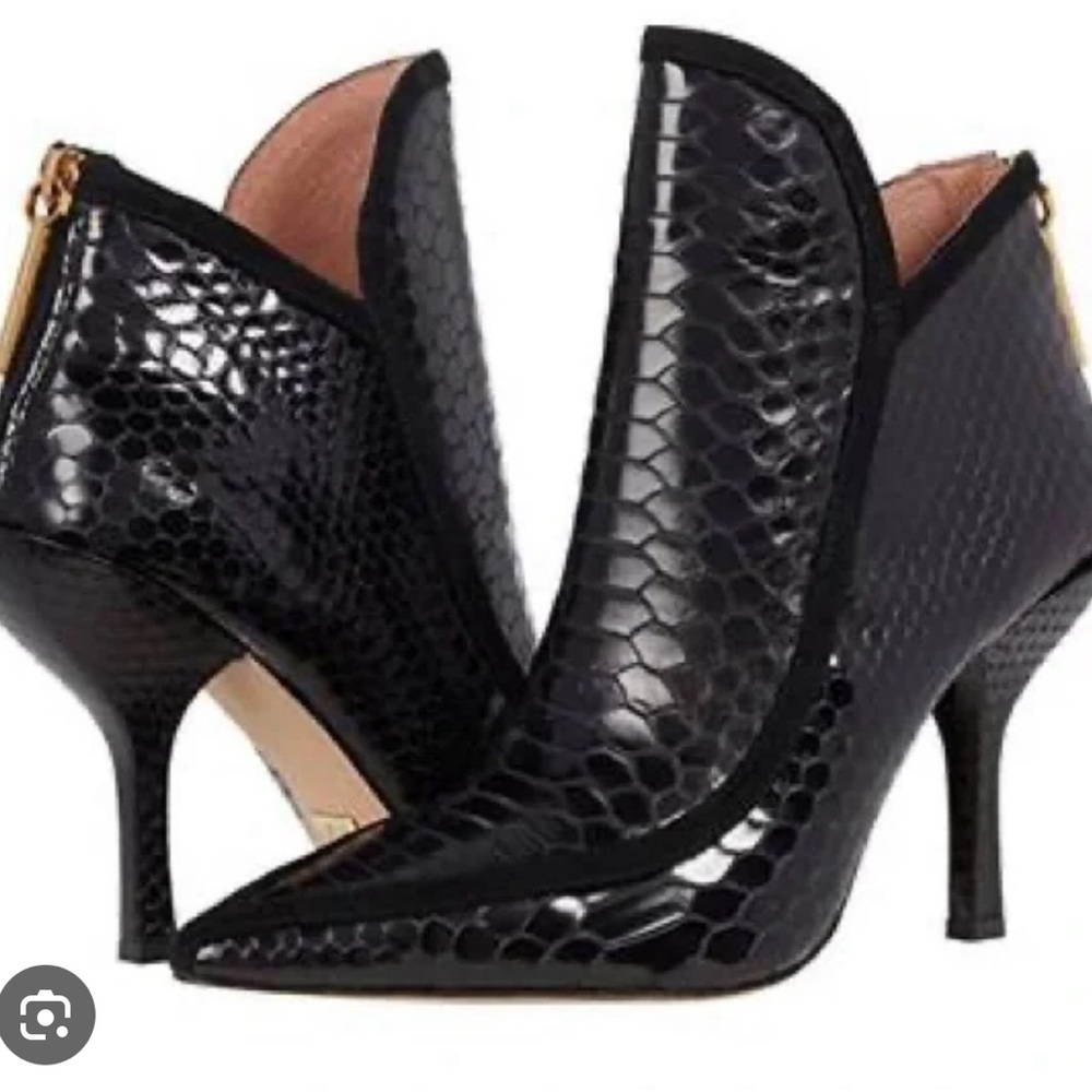 Louise et Cie Viveca Heeled Bootie embossed leather boot (snake skin)